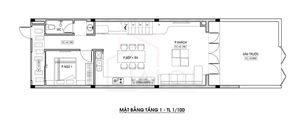 Mặt bằng tầng 1