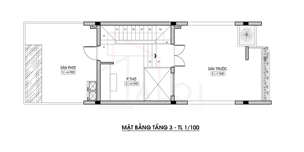 Mặt bằng tầng tum