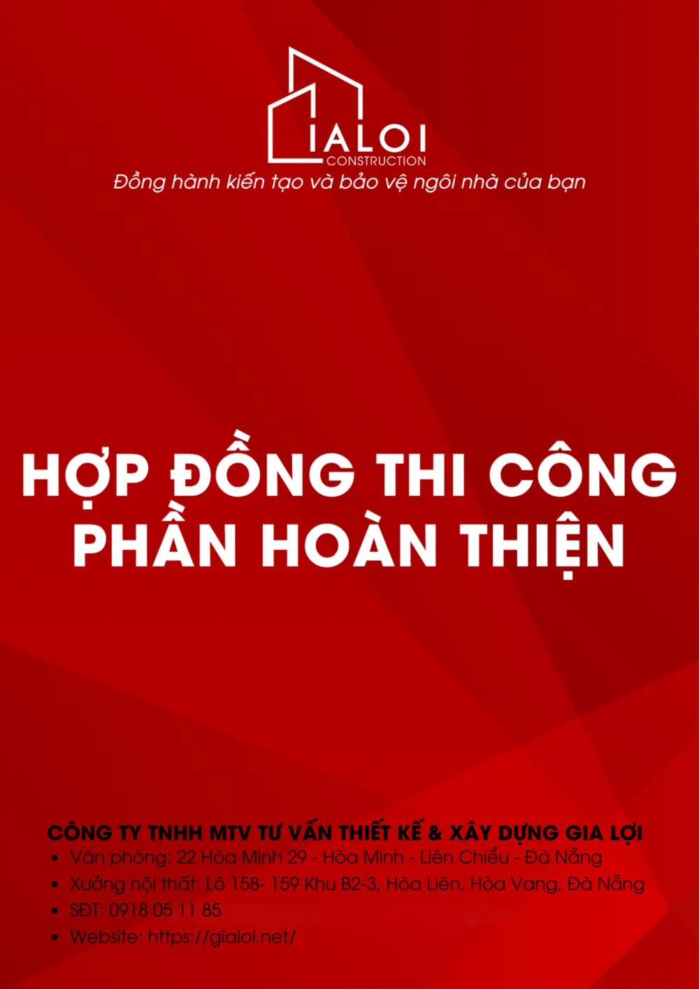 hợp đồng thi công phần hoàn thiện gia lợi