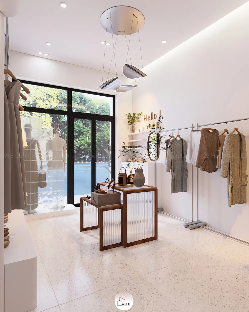 Thiết kế shop quần áo nữ