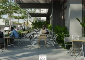 thiết kế quán cafe đơn giản